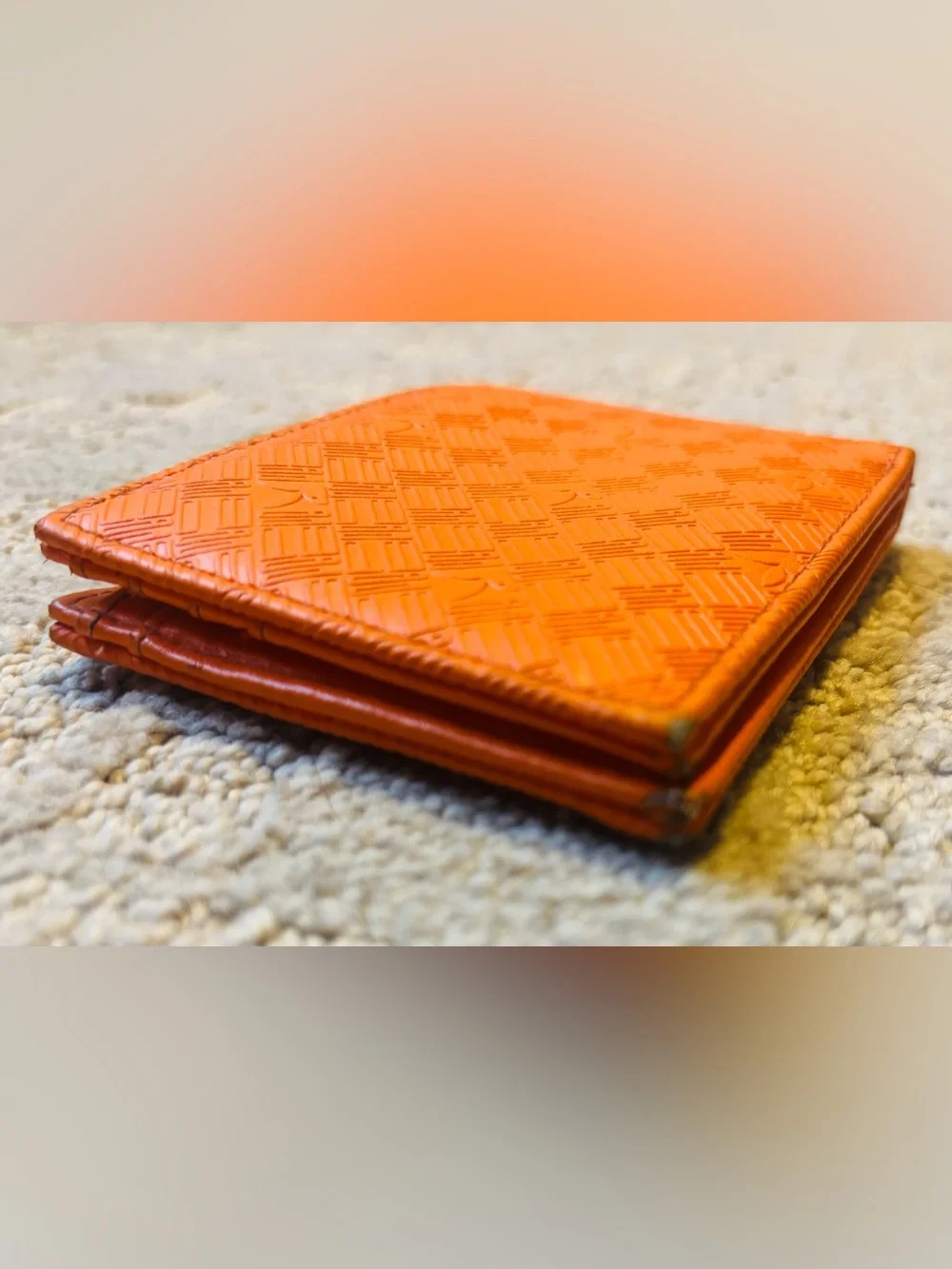 Orange Playboy Logo Bifold Wallet
